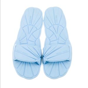 Miu Miu Rubber Pool Slide flat Sandal